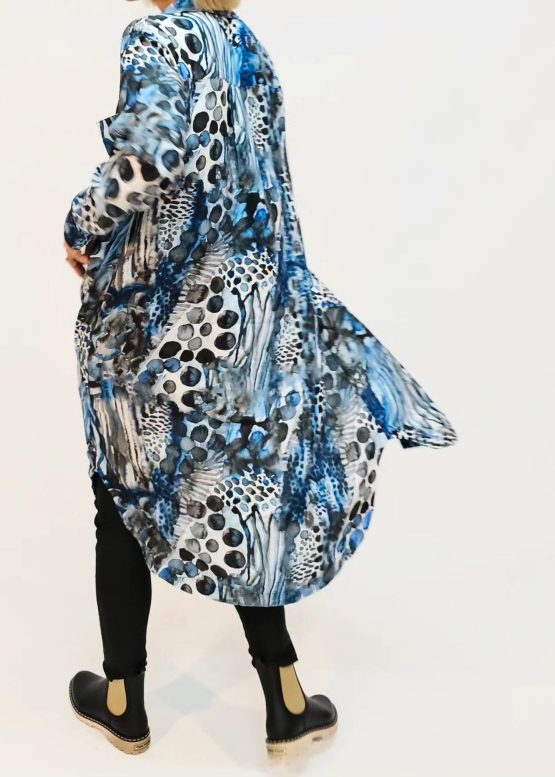 Indigo Leopard Artist print dress